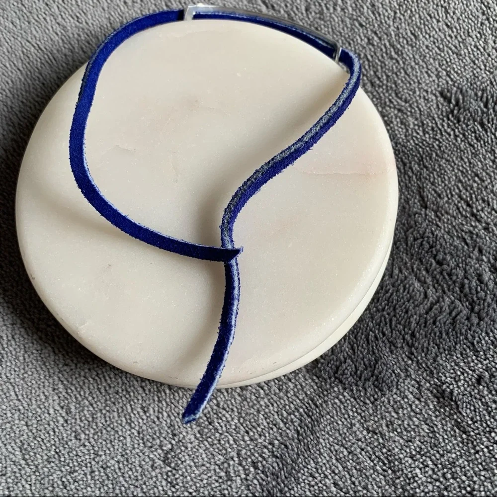 Lot of 11 Handmade Bracelets - Blue Leather Wrap Hand Stamped & Beaded - Picture 13 of 16